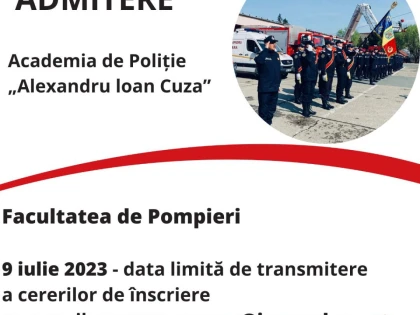 ISU Arad recrutează candidați pentru concursul de admitere la Facultatea de Pompieri