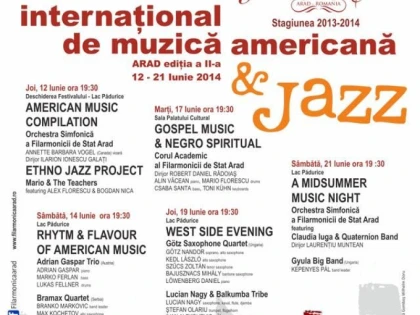 JOI INCEPE FESTIVALUL INTERNATIONAL DE MUZICA AMERICANA SI JAZZ