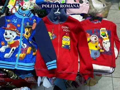 Jucării și haine contrafăcute, confiscate de polițiștii economici