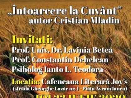 Lansare de carte, joi, la Cafeneaua Literară Joy's