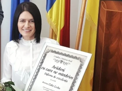 Lidia Leahu a primit diploma „Arădeni cu care ne mândrim”