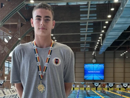 Luca Ciorgan, înotător la CSM Arad, este dublu medaliat la Cupa României