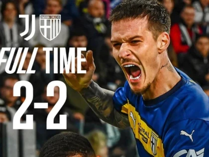 Man a fost unul din remarcații Parmei, în remiza spectaculoasă de pe terenul lui Juventus