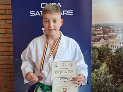 Matei Kunszabo, medaliat cu bronz pe tatami la Cupa CSM Satu Mare