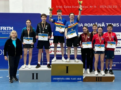 Maya Madar este triplă medaliată națională de cadete la tenis de masă, performanță reușită chiar la Arad! (FOTO)