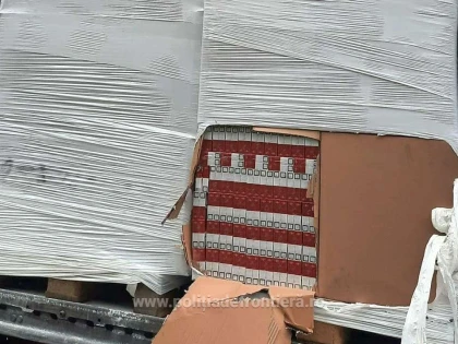 Mega captură de țigări în valoare de 1,5 milioane de euro, la P.T.F. Nădlac II