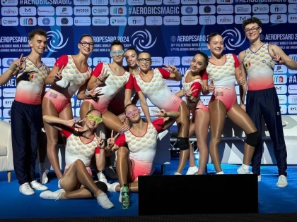 Melissa Fărcuța, gimnasta de la CSM Arad, este triplu medaliată la Mondialul de aerobic pentru juniori! (FOTO)