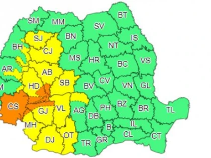 Meteorologii au emis Cod Portocaliu și Cod Galben în jumătate de țară