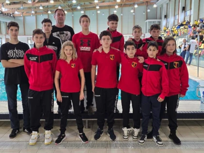 Micii poloiști de la AMEFA Arad au făcut valuri în campionatul regional al Ungariei