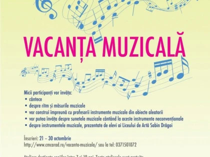 MICII SCOLARI MAI AU DOUA ZILE DE INSCRIERI PENTRU VACANTA MUZICALA