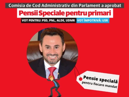 Noi pensii speciale votate în Parlament. USR, singurul partid care s-a opus