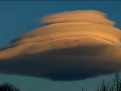 Nor lenticular, filmat în Turcia. Imaginile dau impresia unui film SF