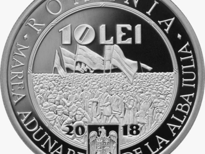 O bancnotă şi 4 monede, lansate de BNR pentru a aniversa 100 de ani de la Marea Unire