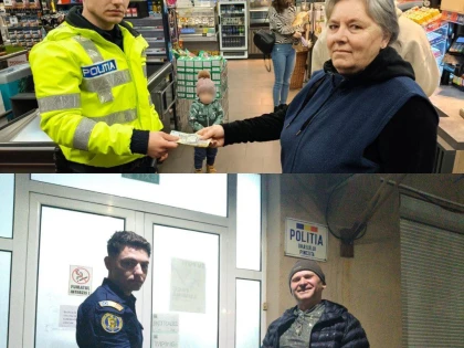 O femeie din Galșa a predat poliției 2.170 de lei găsiți într-o parcare. Banii au ajuns la proprietar în aceeași zi