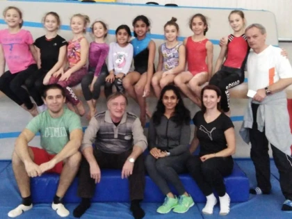 O gimnastă din Austria, în cantonament la Arad