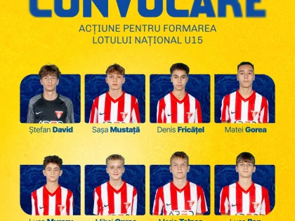 Opt jucători de la Academia UTA, convocați la selecția naționalei U15