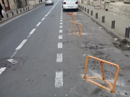 Parcări „made in Caracal”, pe strada Lucian Blaga din Arad