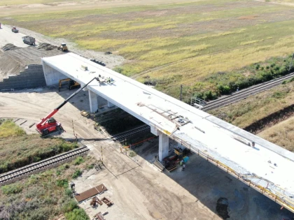 Pasajul construit peste calea ferată Arad-Timișoara este aproape finalizat