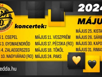 Pecica: Celebra trupă maghiară de rock Edda va concerta la Pecica în data de 17 Mai, la Zilele Orașului!