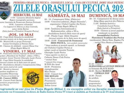 Pecica sărbătorește 20 de ani de la ridicarea la rangul de oraș