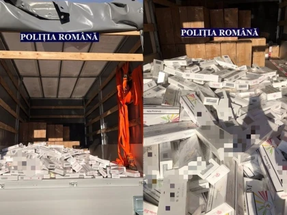 Percheziții la Munar. Peste 550.000 de țigarete de contrabandă, arme și muniție, confiscate de polițiști