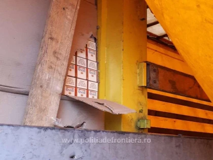 Peste 43.000 de pachete cu ţigări de contrabandă, descoperite într-un autocamion la P.T.F. Nădlac II
