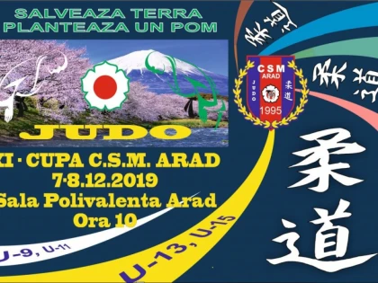 Peste 500 de judoka sunt aşteptaţi la Cupa CSM Arad
