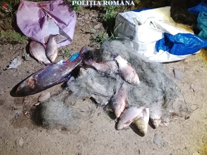 Polițiștii au prins trei bărbați care pescuiau ilegal pe Mureș