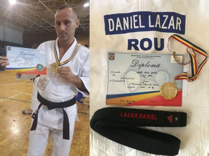 Polițistul arădean Daniel Lazăr, locul I la Campionatul Național de Judo