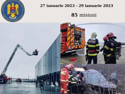 Pompierii arădeni au intervenit în zeci de situații de urgență, în weekend