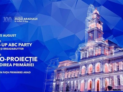 Poveștile de succes ale Aradului, proiectate pe clădirea Palatului Administrativ