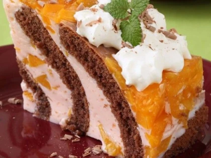 PRAJITURA CU CACAO SI CREMA DE CAISE