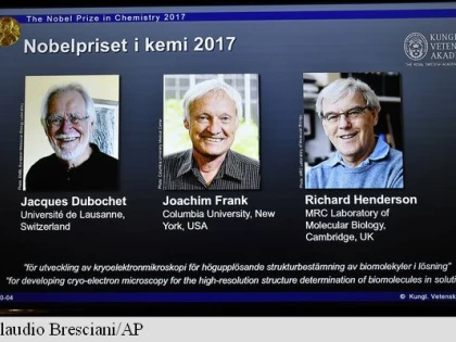 Premiul Nobel pentru Chimie a fost atribuit pentru dezvoltarea crio-microscopiei electronice