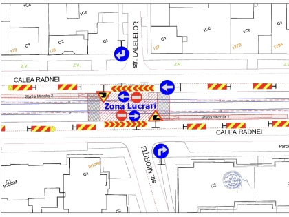 Primăria Arad închide temporar circulația la intersecția străzilor Lalelelor și Mioriței