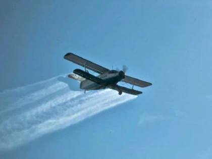 Primul tratament aviochimic pentru combaterea insectelor din acest an