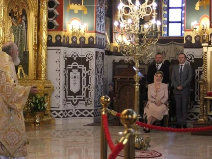 Principesa Maria a participat la Slujba Învierii la Catedrala Arhiepiscopală din Arad