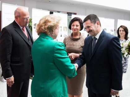 PRINTESA ANITA DE HOHENBERG, IN VIZITA LA CONSILIUL JUDETEAN ARAD