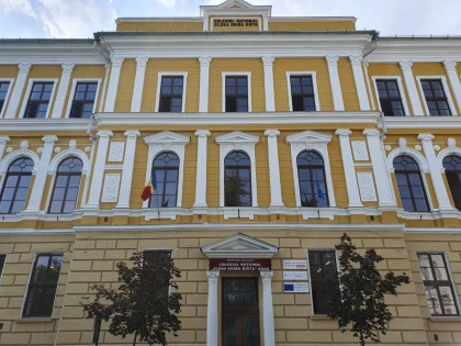 Profesoară de la „Ghiba Birta“, rănită după ce o bucată de tencuială s-a desprins de pe clădire