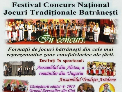Programul Festivalului "Jocuri Tradiționale Bătrânești" de la Chișineu Criș