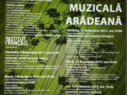 Programul Festivalului "Toamna muzicală arădeană"