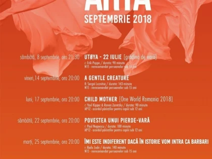 Programul lunii septembrie la Cinema Arta