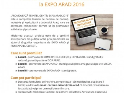 PROMOVEAZĂ-TE INTELIGENT LA EXPO ARAD 2016