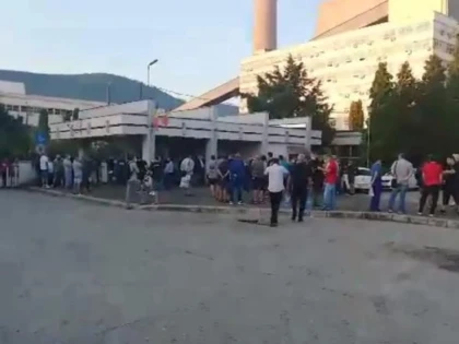 Protest spontan la termocentrala Mintia