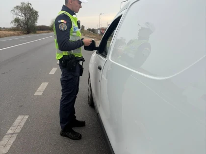 Razie pe DN 7, în județul Arad: 91 de amenzi aplicate de polițiști. Aproape jumătate, pentru viteză