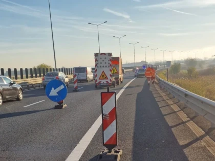 Restricții de circulație pe autostrada A1, între Arad și Pecica. Traficul se desfășoară pe o singură cale