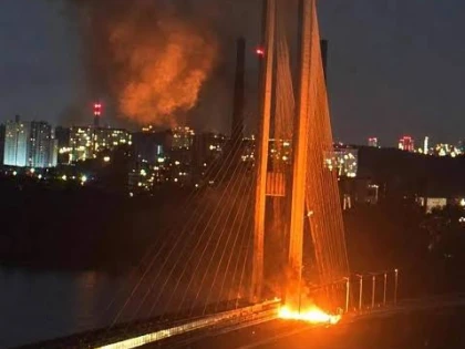 Rusia a lovit unul dintre marile poduri ale Kievului