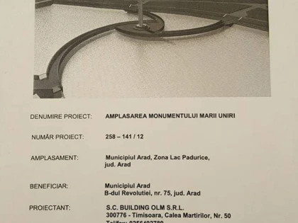 S-au cheltuit sume uriașe pe „amplasarea“ Monumentului Unirii, care însă lipsește cu desăvârșire