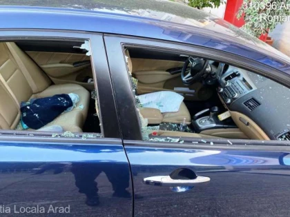 Scandal la Spitalul Județean Arad: un polițist local a fost rănit, iar două mașini au fost sparte