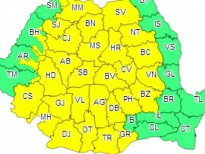 Se întorc ploile! Cod galben pentru județul Arad
