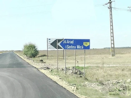 Se pregăteşte recepţia drumului  Sântana-Sintea Mică